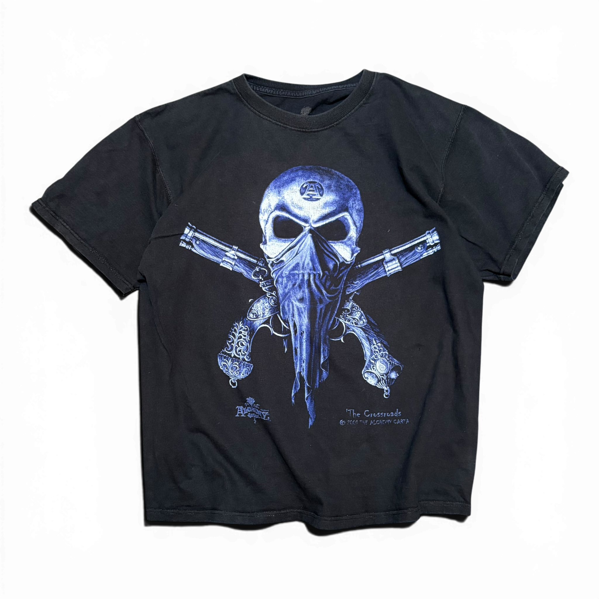 Vintage Y2K Alchemy Gothic Skull Graphic Tee