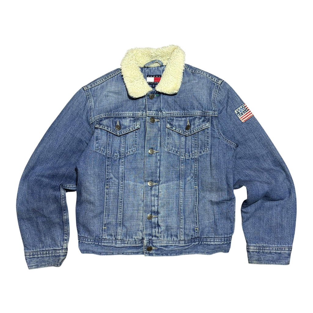 Vintage Tommy Hilfiger Women's
Denim Sherpa Lined Jacket