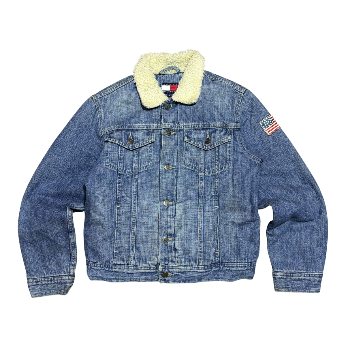 Vintage Tommy Hilfiger Women's
Denim Sherpa Lined Jacket