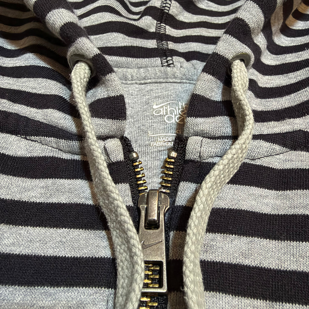 Nike Athletic Dept Striped Y2K Heavy Zip Up Hoodie