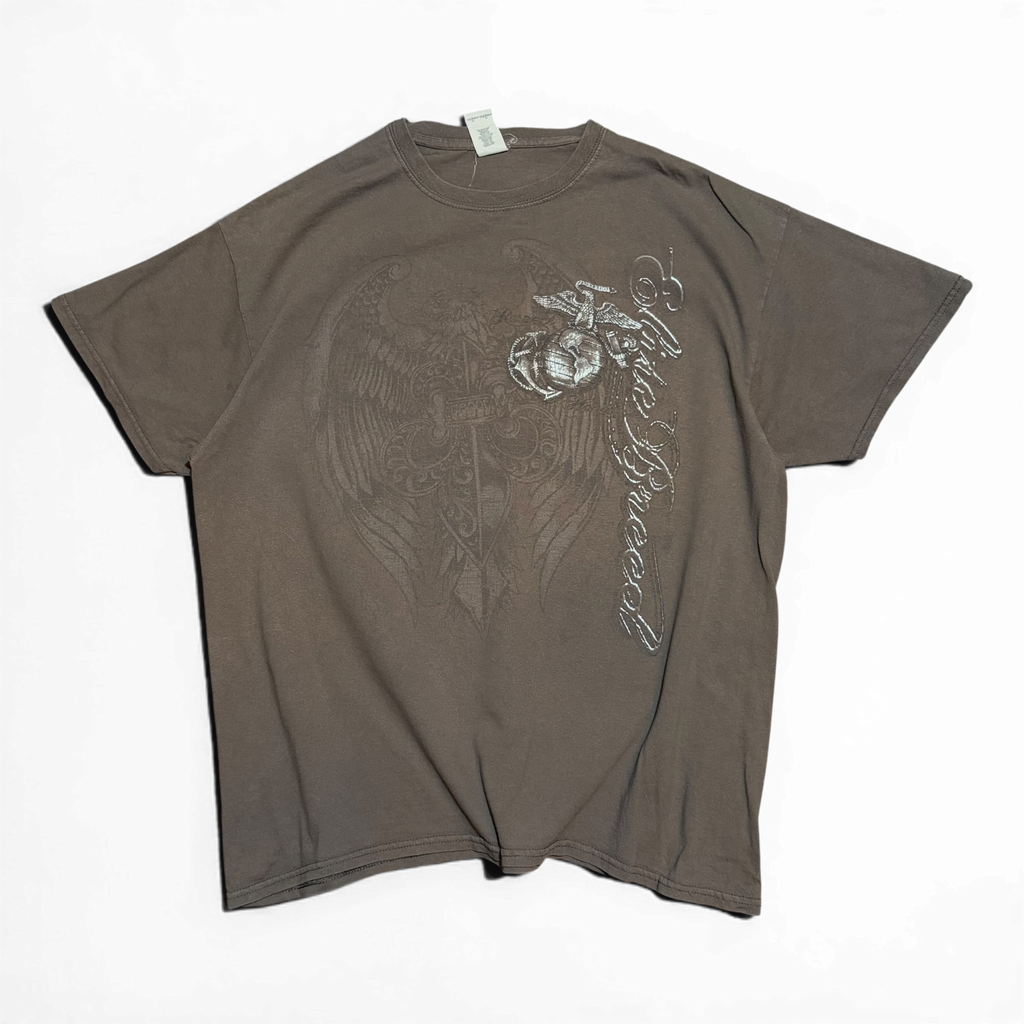 Vintage Y2K USA Marines Graphic Tee