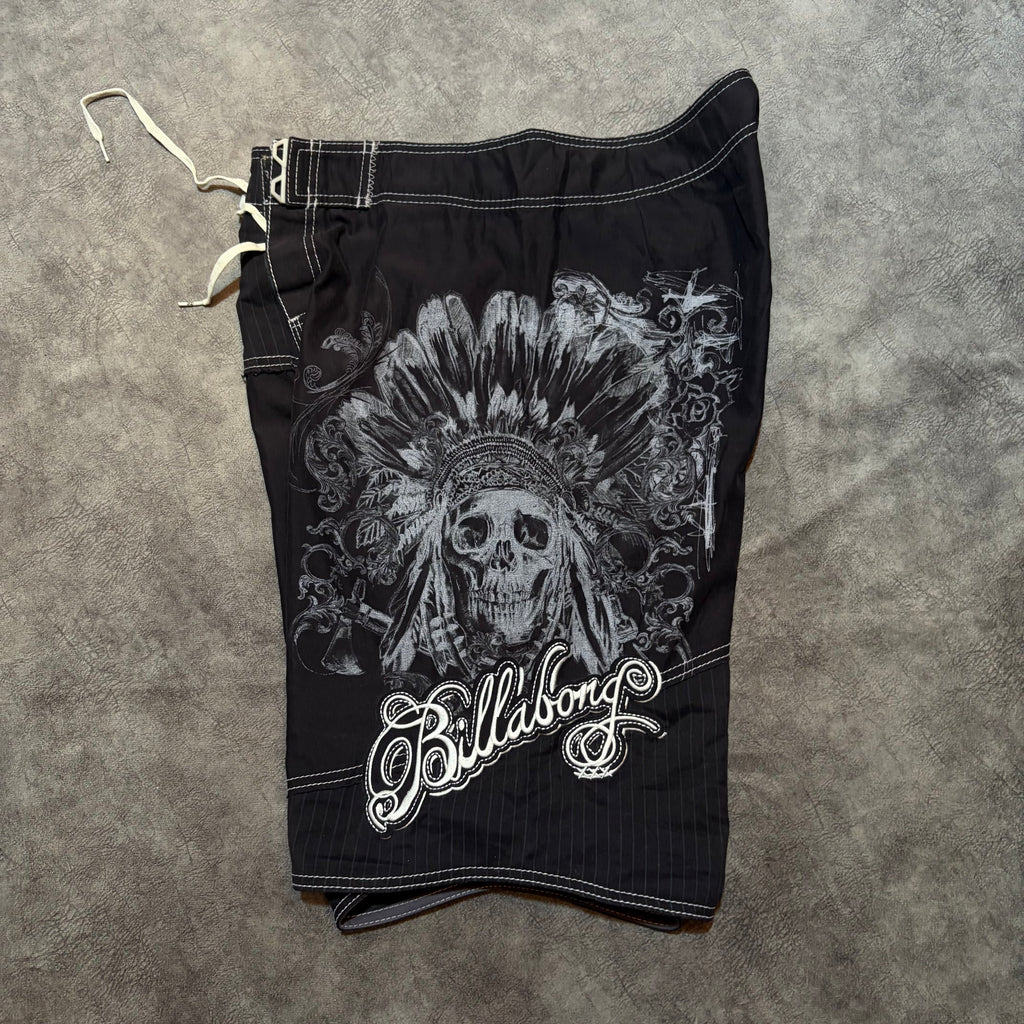 Billabong Y2K Patches And Skull Swimsuit