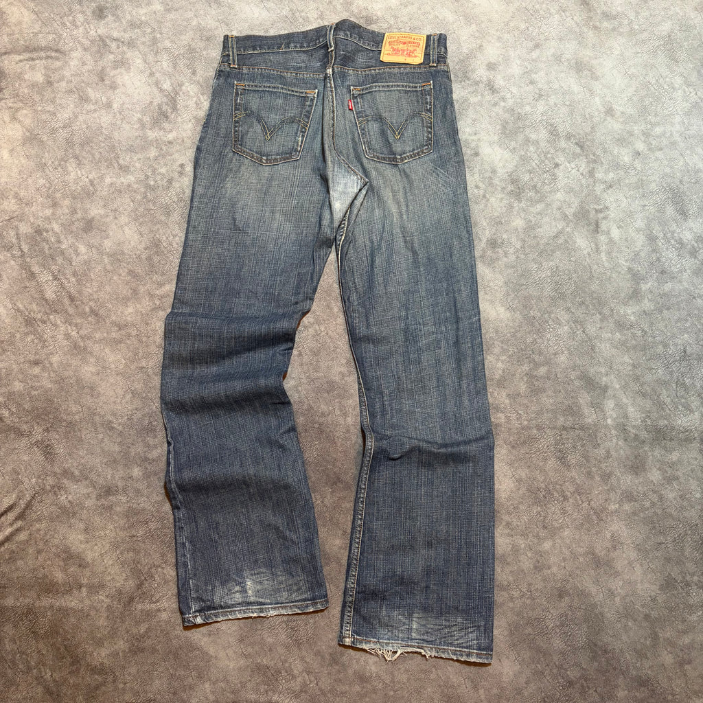 Vintage Y2K Levis 527 Low Rise Bootcut Distressed Jeans