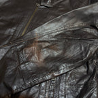 Pellini Multi Zipper Genuine Leather Distressed Jacket