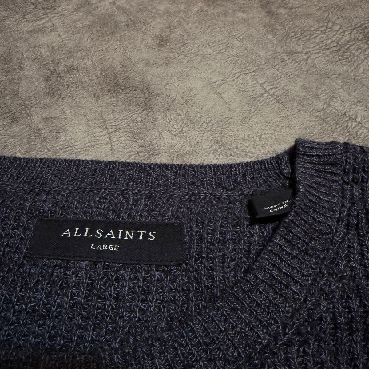 Allsaints Logo Heavyweight Knitted Sweater