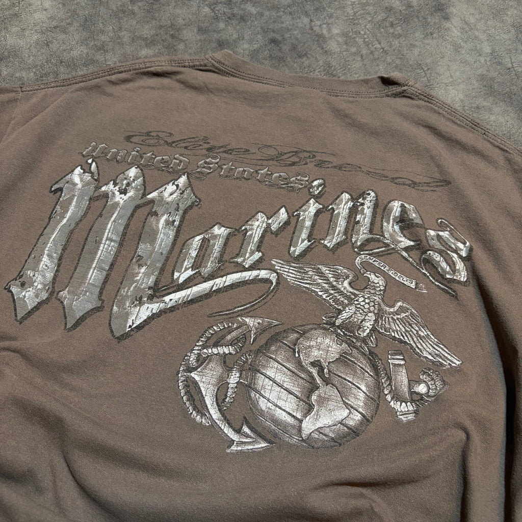 Vintage Y2K USA Marines Graphic Tee