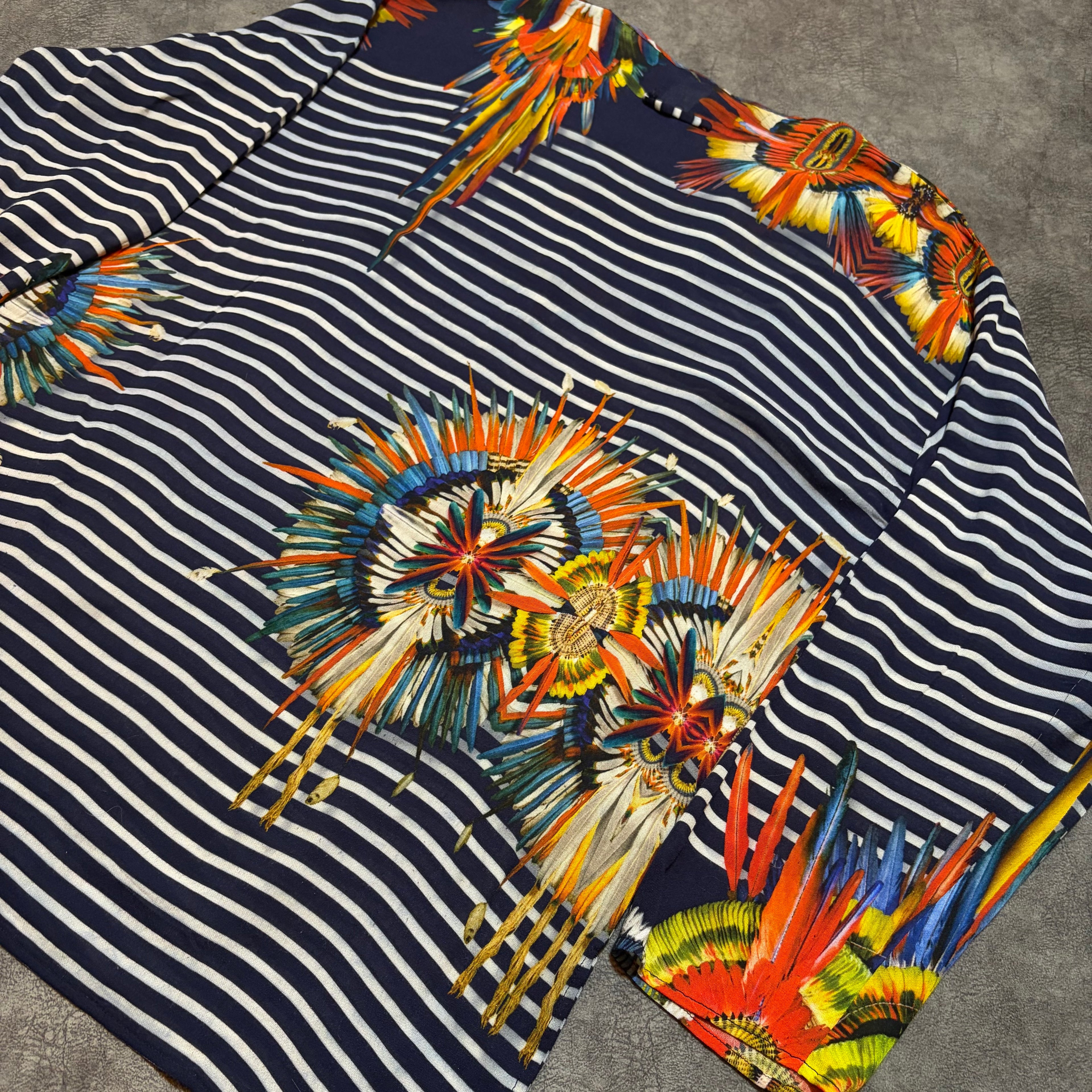 Vintage Jean Paul Gaultier Soleil "Feather Marinière" Iconic Striped Blouse