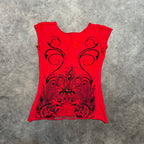 Affliction Style Distressed Gothic Top