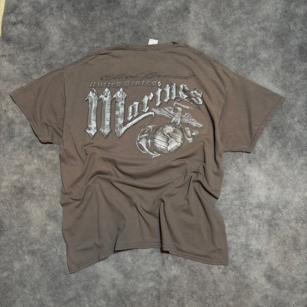 Vintage Y2K USA Marines Graphic Tee