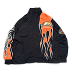 Harley Davidson Performance Screamin Eagle Flames Y2K Light Windbreaker Jacket
