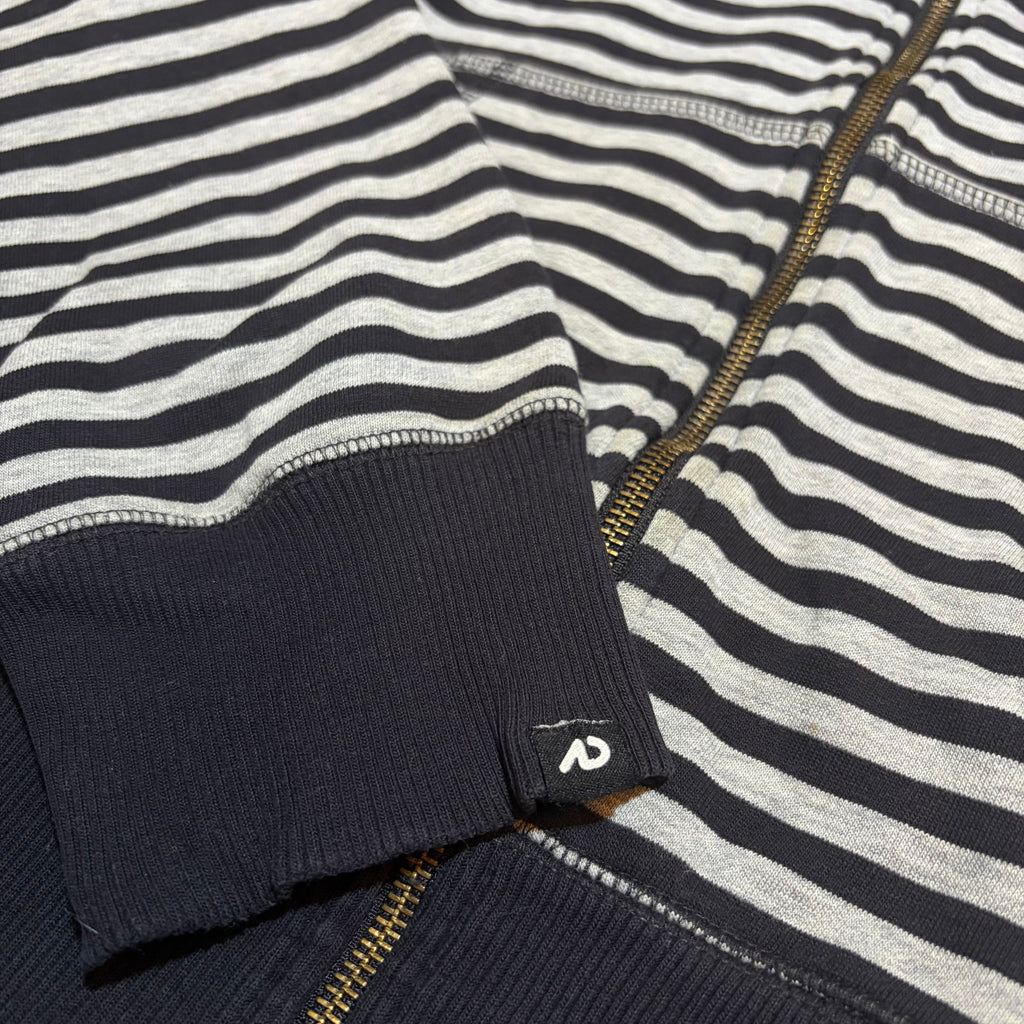 Nike Athletic Dept Striped Y2K Heavy Zip Up Hoodie