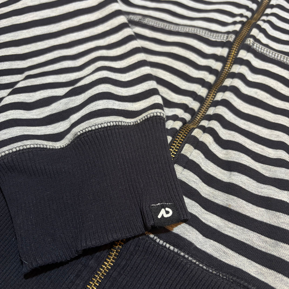 Nike Athletic Dept Striped Y2K Heavy Zip Up Hoodie
