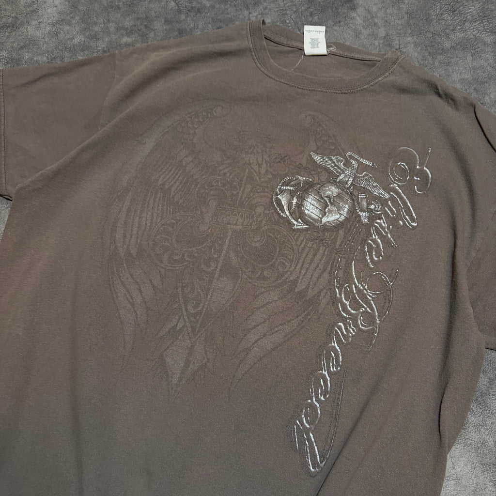 Vintage Y2K USA Marines Graphic Tee
