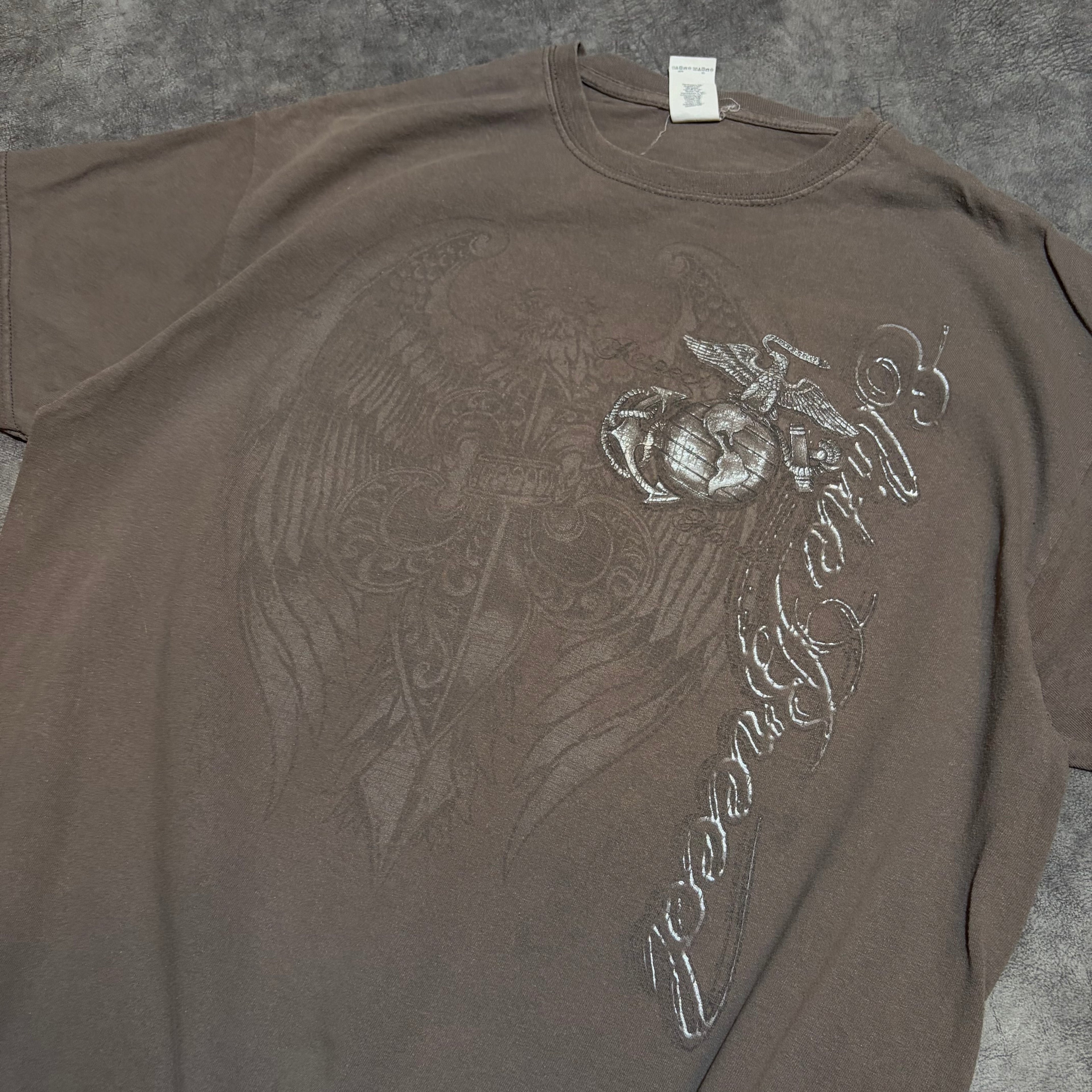 Vintage Y2K USA Marines Graphic Tee