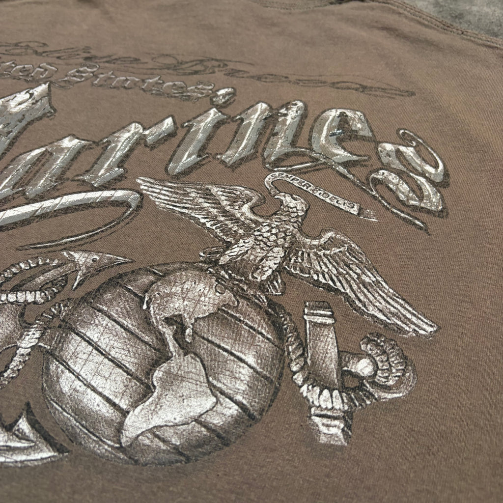 Vintage Y2K USA Marines Graphic Tee