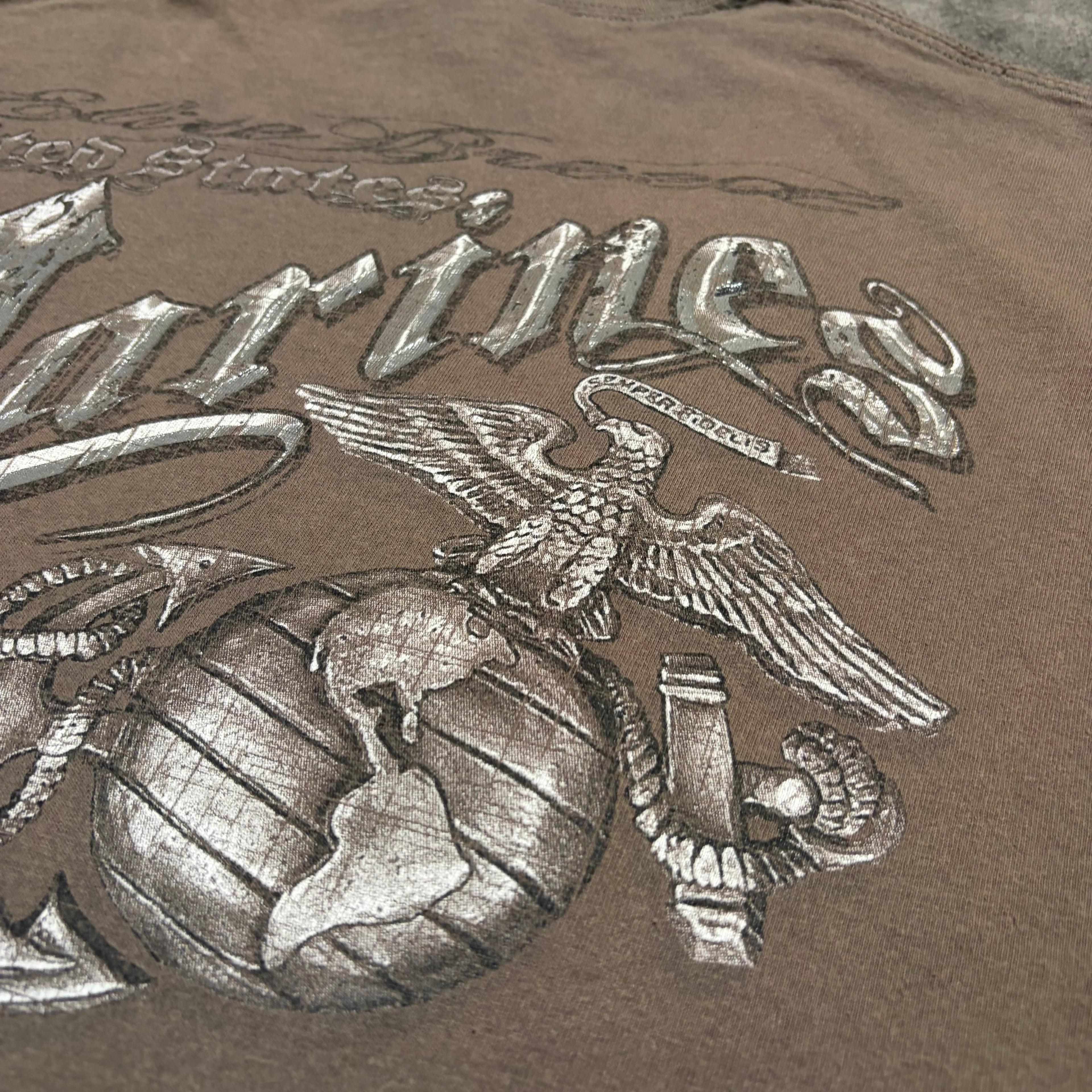Vintage Y2K USA Marines Graphic Tee