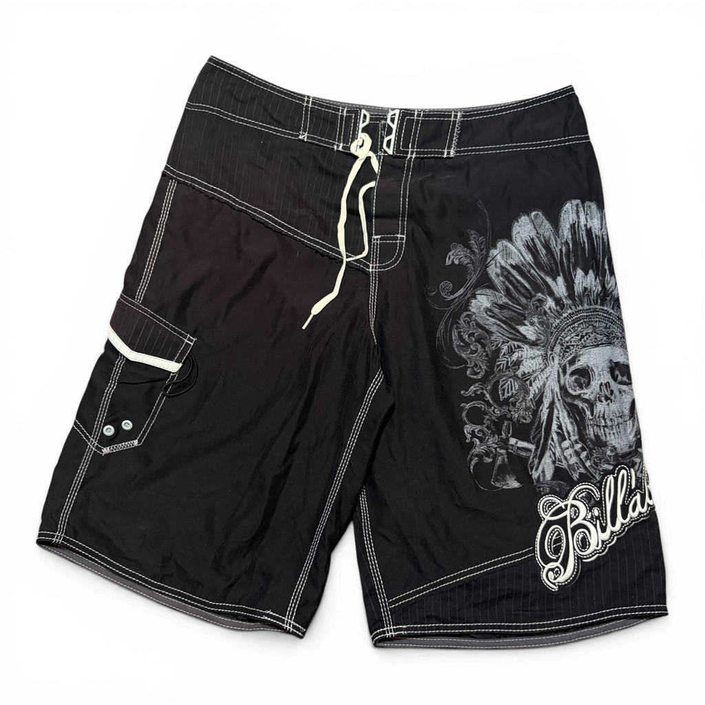 Billabong Y2K Patches And Skull Swimsuit