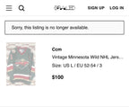 Vintage Minnesota Wild NHL Jersey