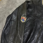 Redskins Genuine Leather Y2K Bomber Jacket
