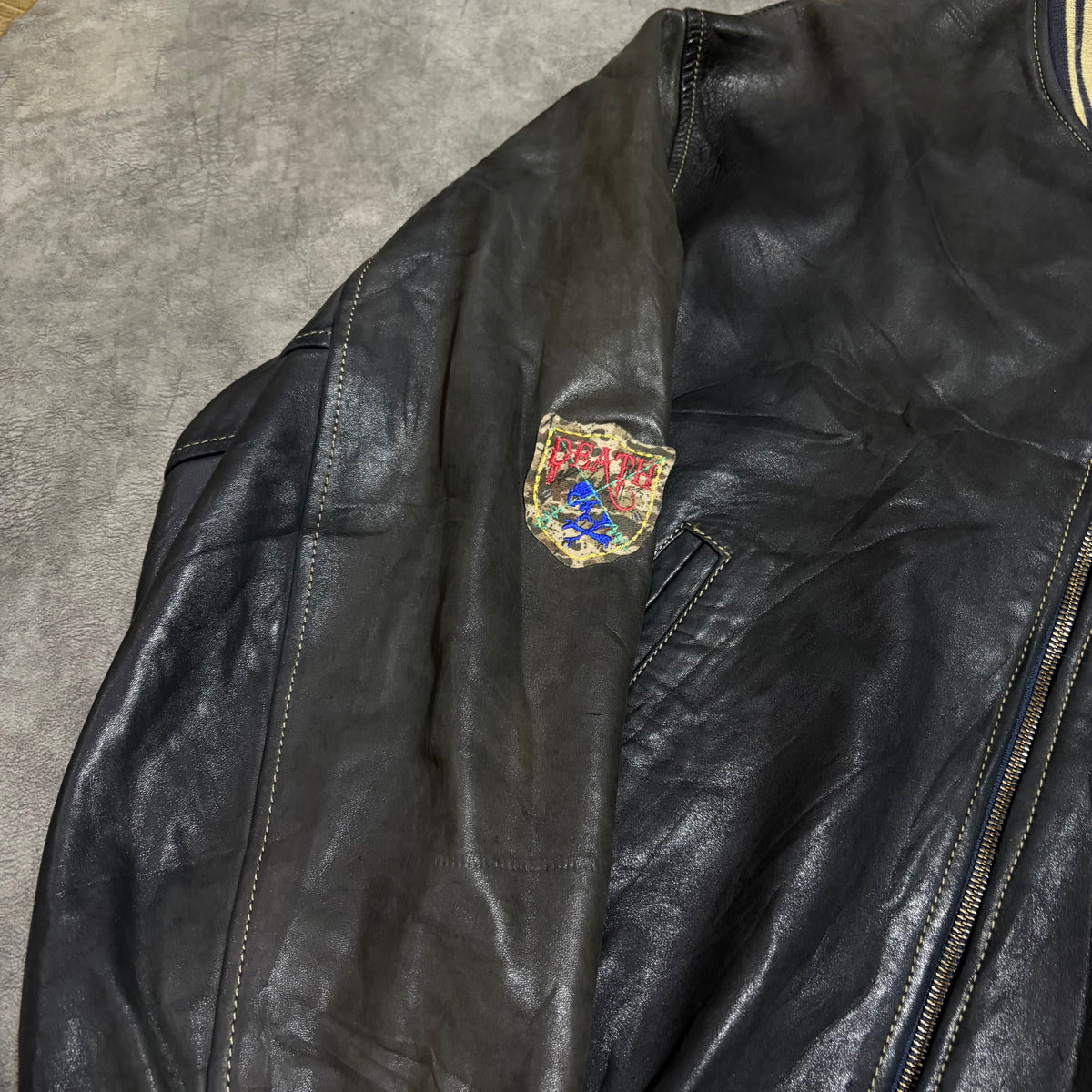Redskins Genuine Leather Y2K Bomber Jacket