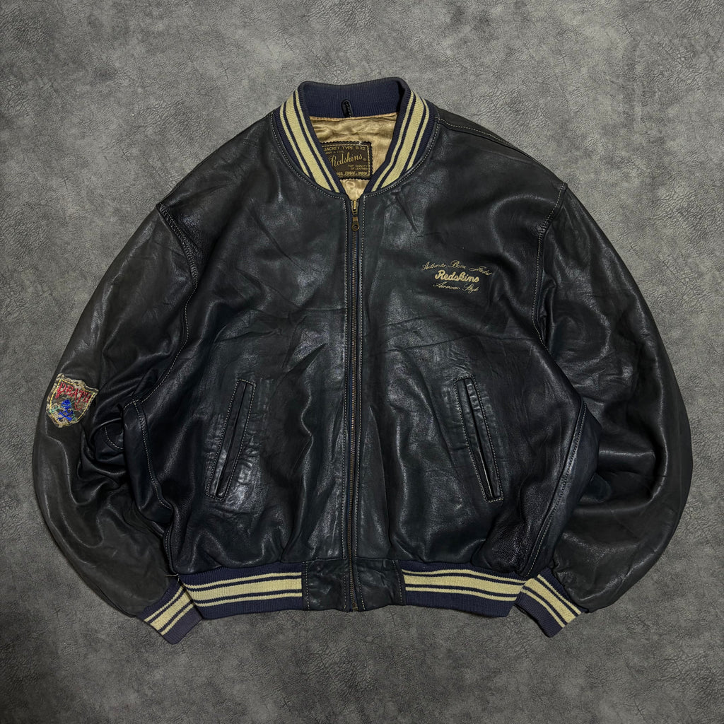 Redskins Genuine Leather Y2K Bomber Jacket