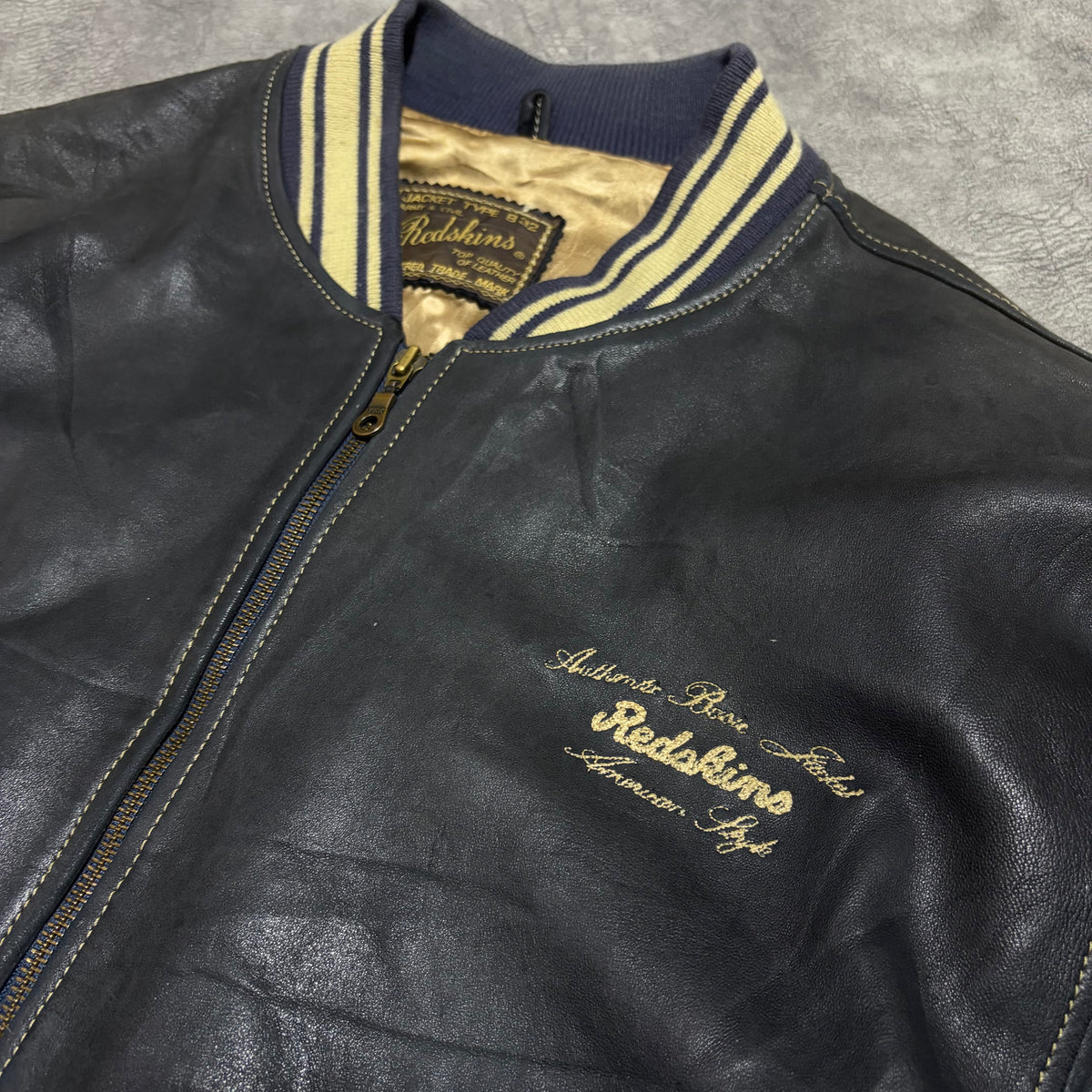 Redskins Genuine Leather Y2K Bomber Jacket
