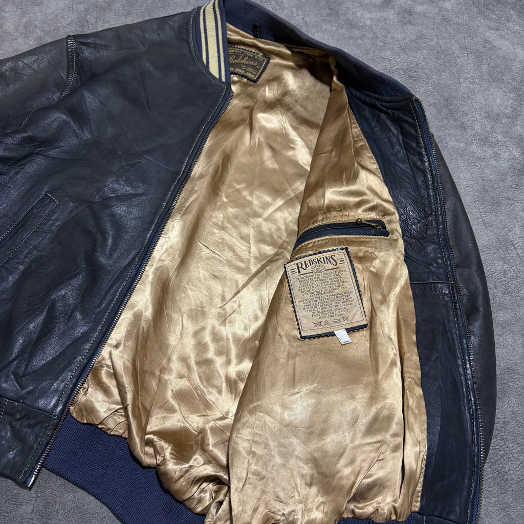 Redskins Genuine Leather Y2K Bomber Jacket