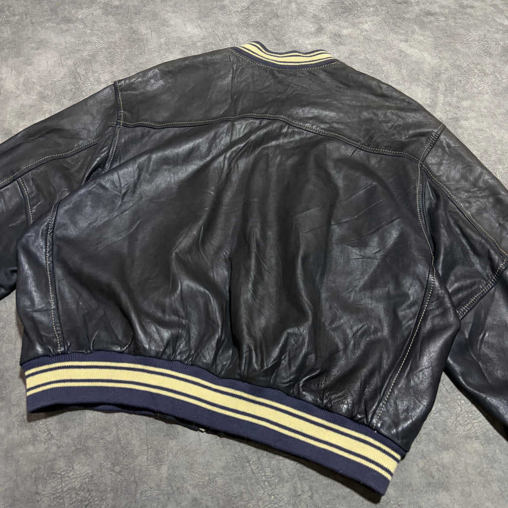 Redskins Genuine Leather Y2K Bomber Jacket