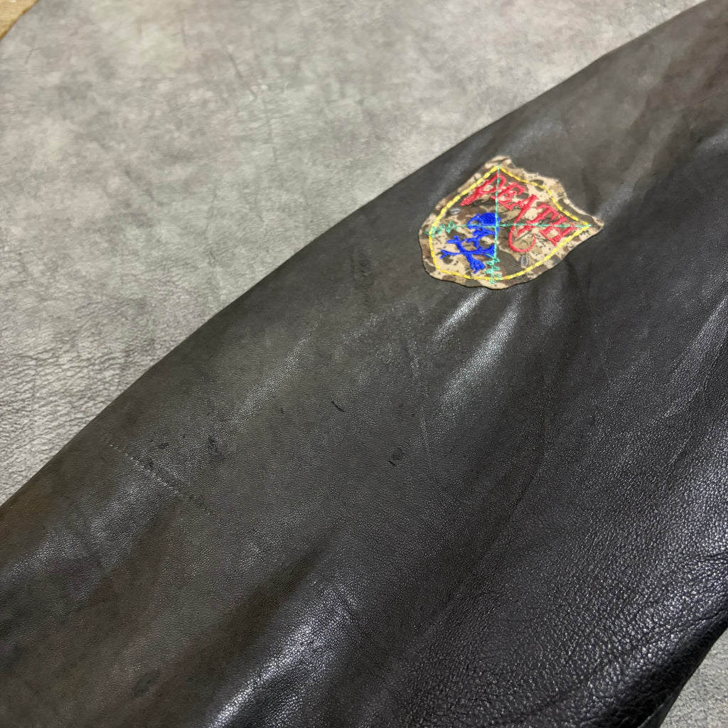 Redskins Genuine Leather Y2K Bomber Jacket