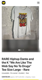 Vintage 89 Hiphop Dante And The K Tee