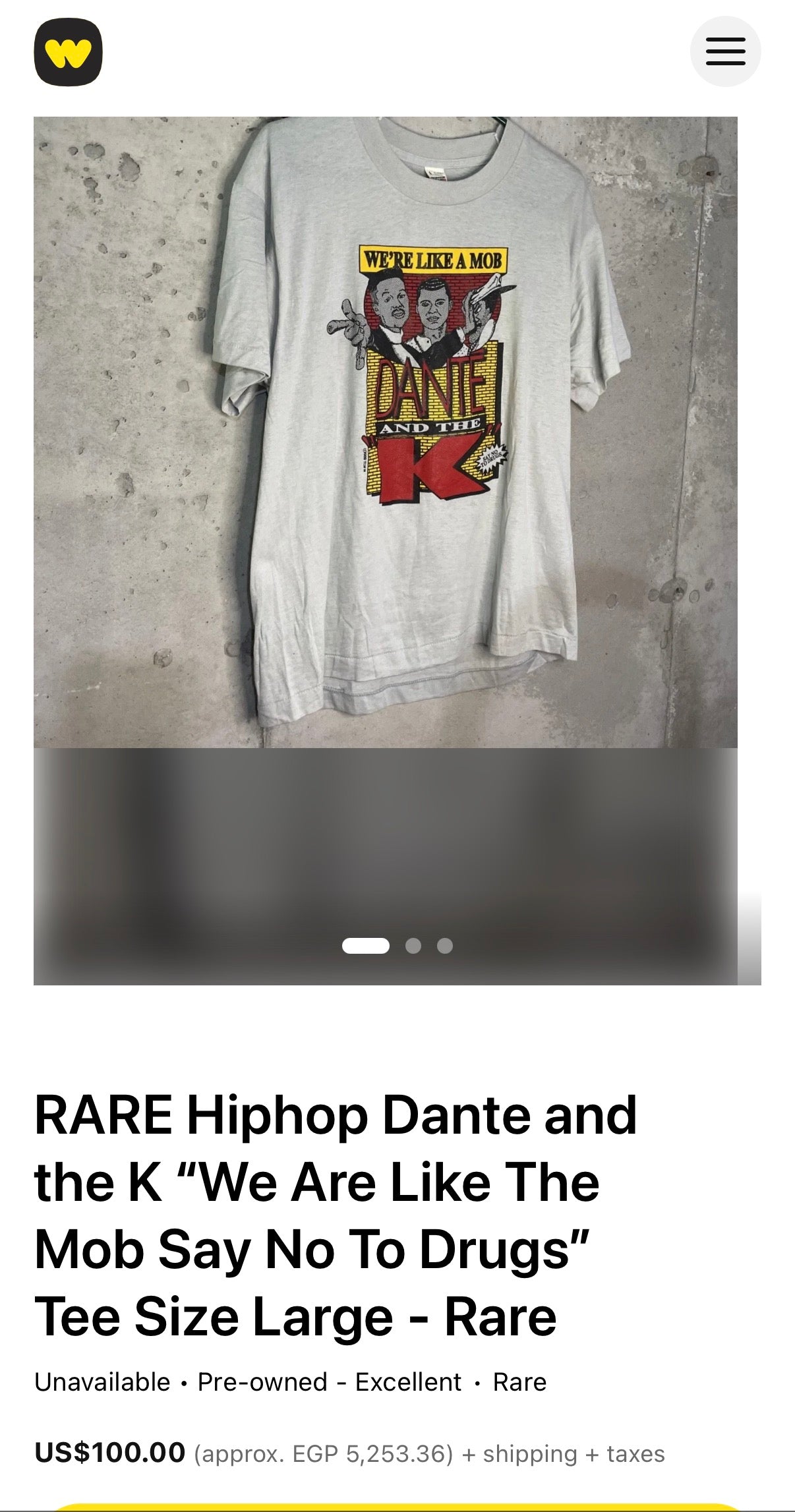 Vintage 89 Hiphop Dante And The K Tee