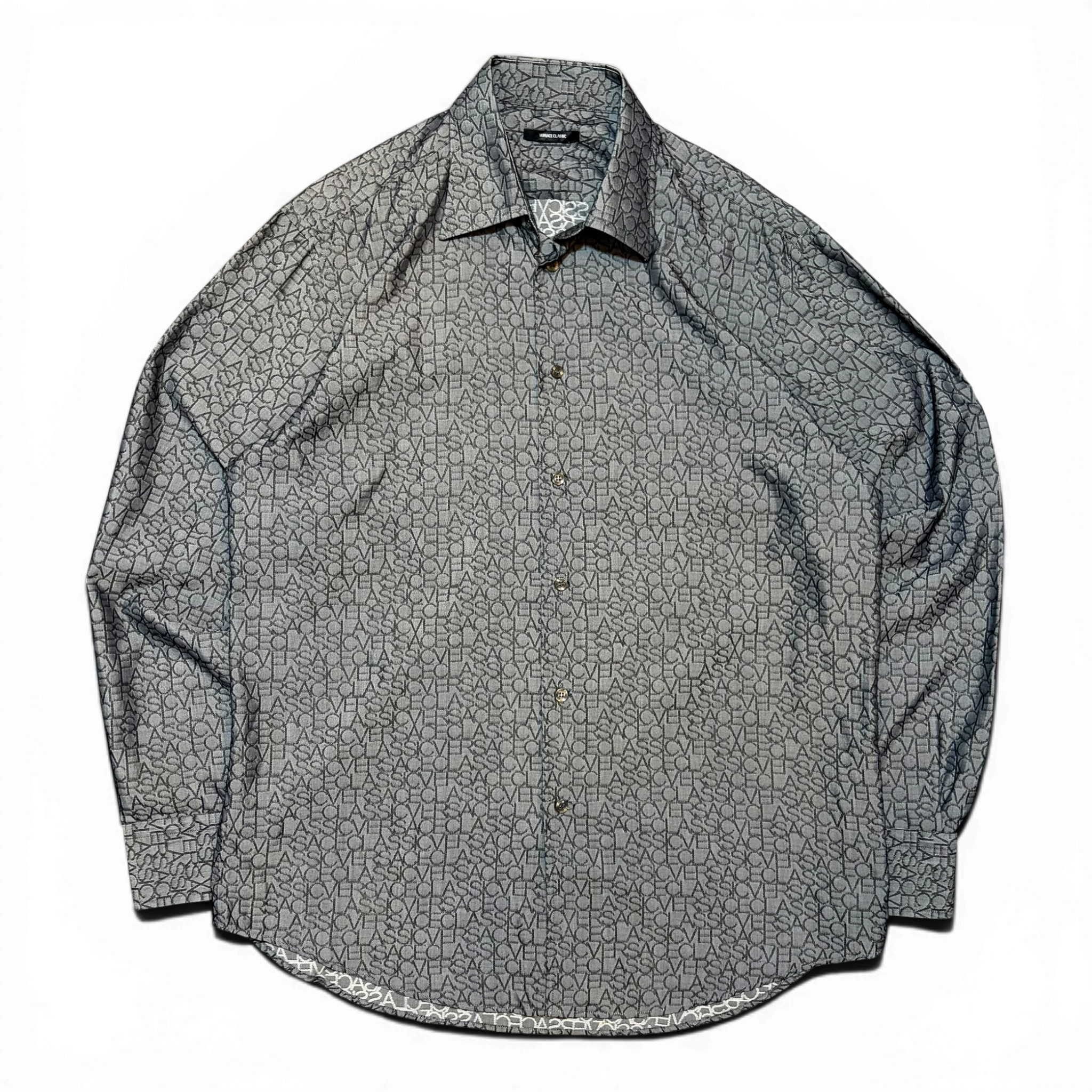 Versace Classics Pattern Logo Button Up Shirt