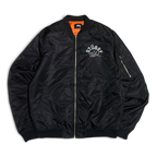 Stussy World Tribe SpellOut Y2K Embroidered Bomber Jacket