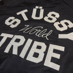 Stussy World Tribe SpellOut Y2K Embroidered Bomber Jacket