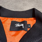 Stussy World Tribe SpellOut Y2K Embroidered Bomber Jacket