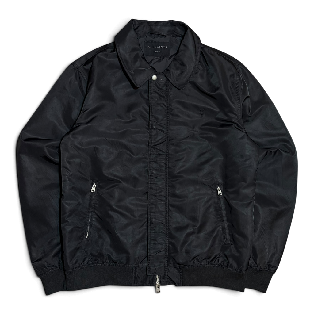 Allsaints Logo Double Zipper Harrington Style Jacket