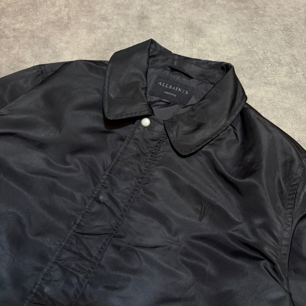 Allsaints Logo Double Zipper Harrington Style Jacket