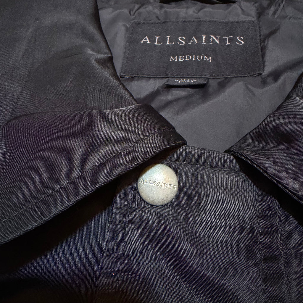 Allsaints Logo Double Zipper Harrington Style Jacket