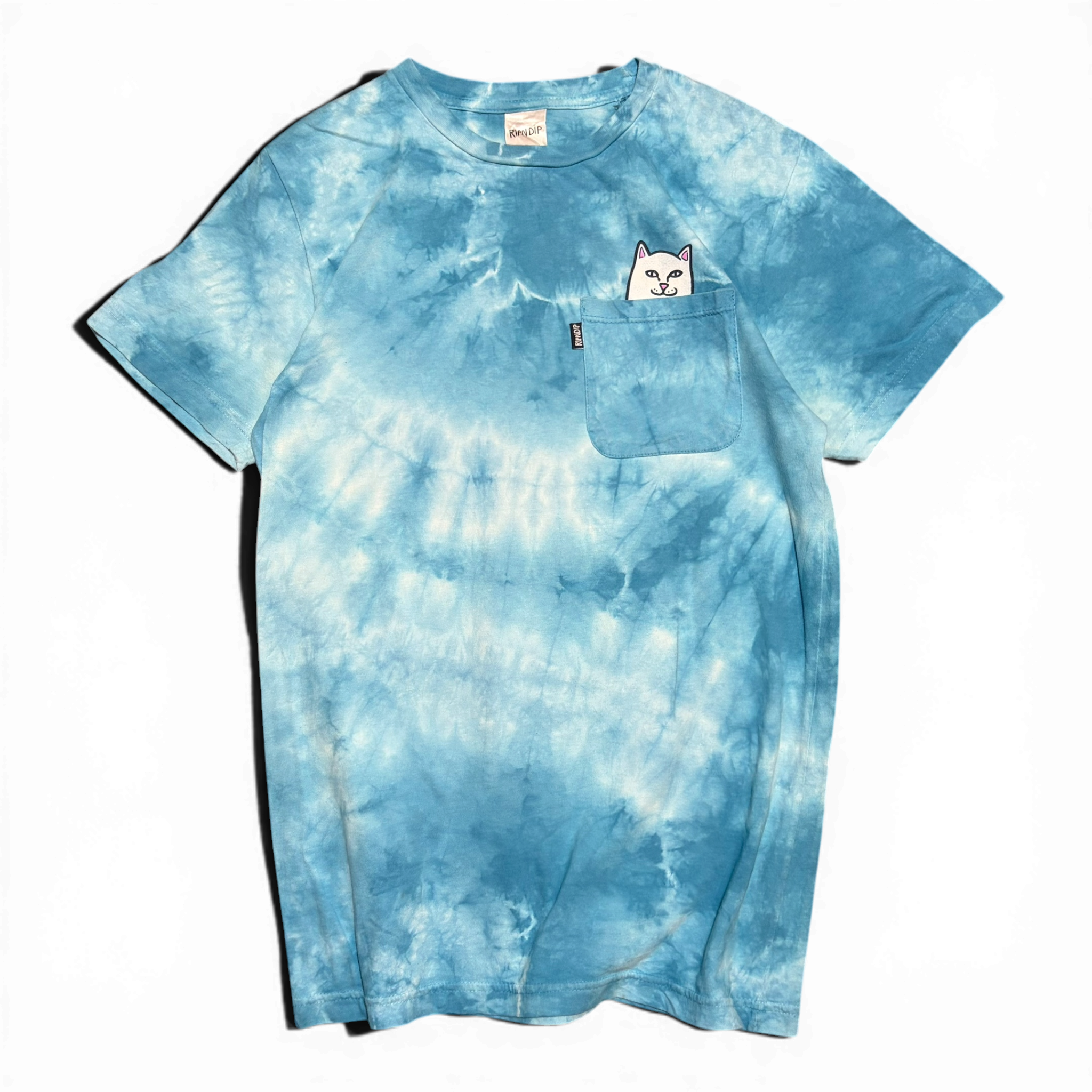 Rip N' Dip Pocket Cat Tie Dye Tee