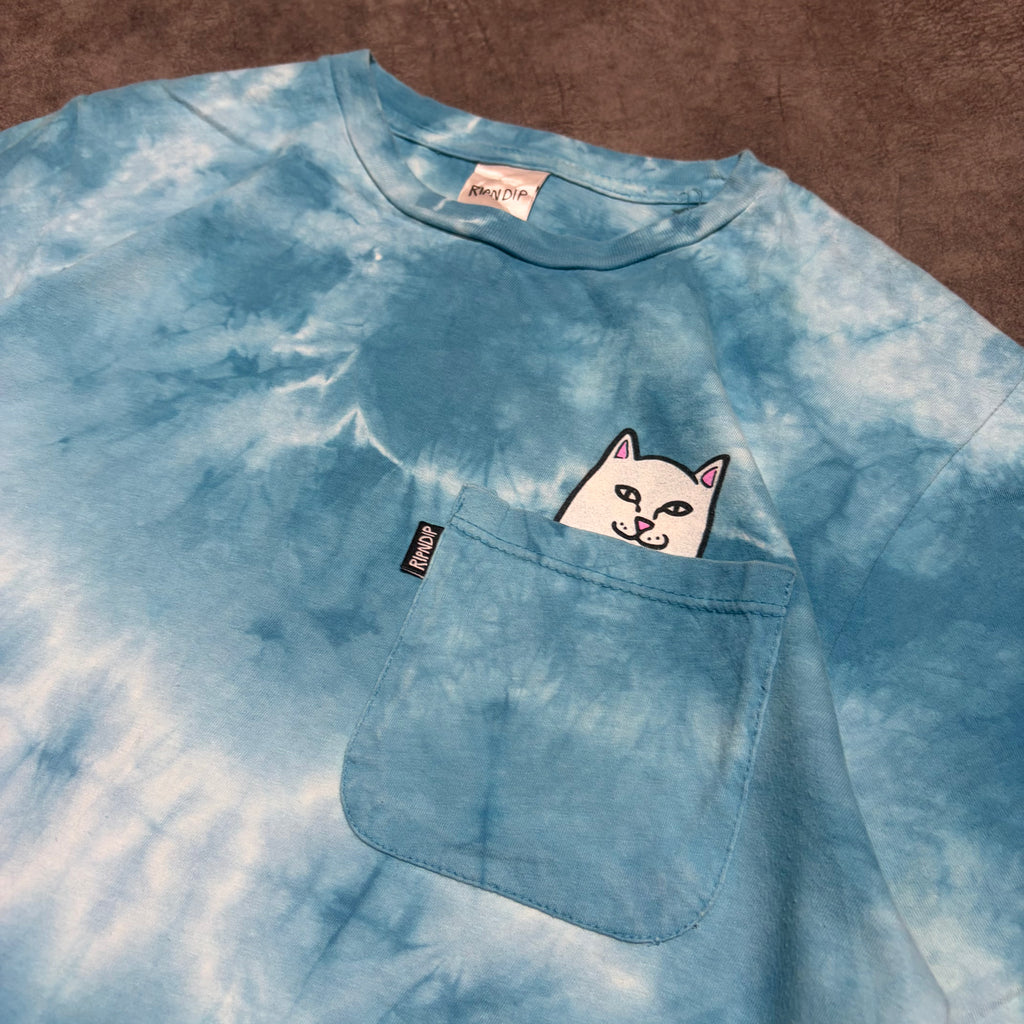 Rip N' Dip Pocket Cat Tie Dye Tee